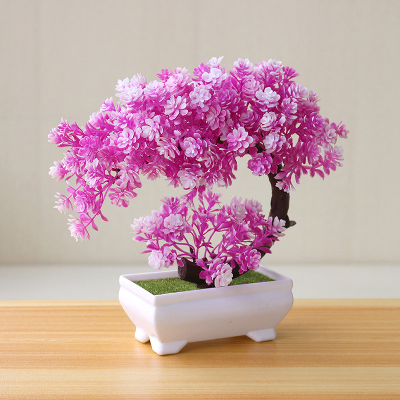 Plant Pot Small Desk - New Simulation Fake Potted Bonsai Tree