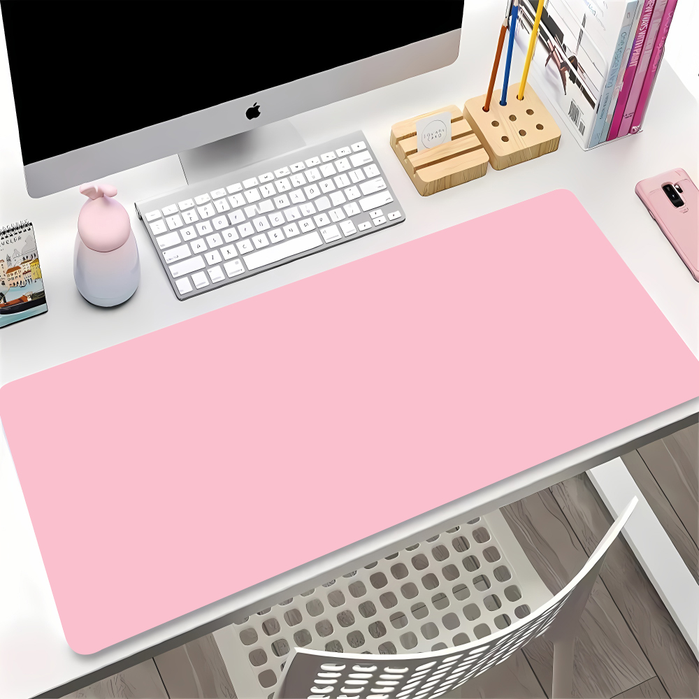 Desk Setup Accessories Aesthetic - Solid Color Gaming Mouse Pad Gamer