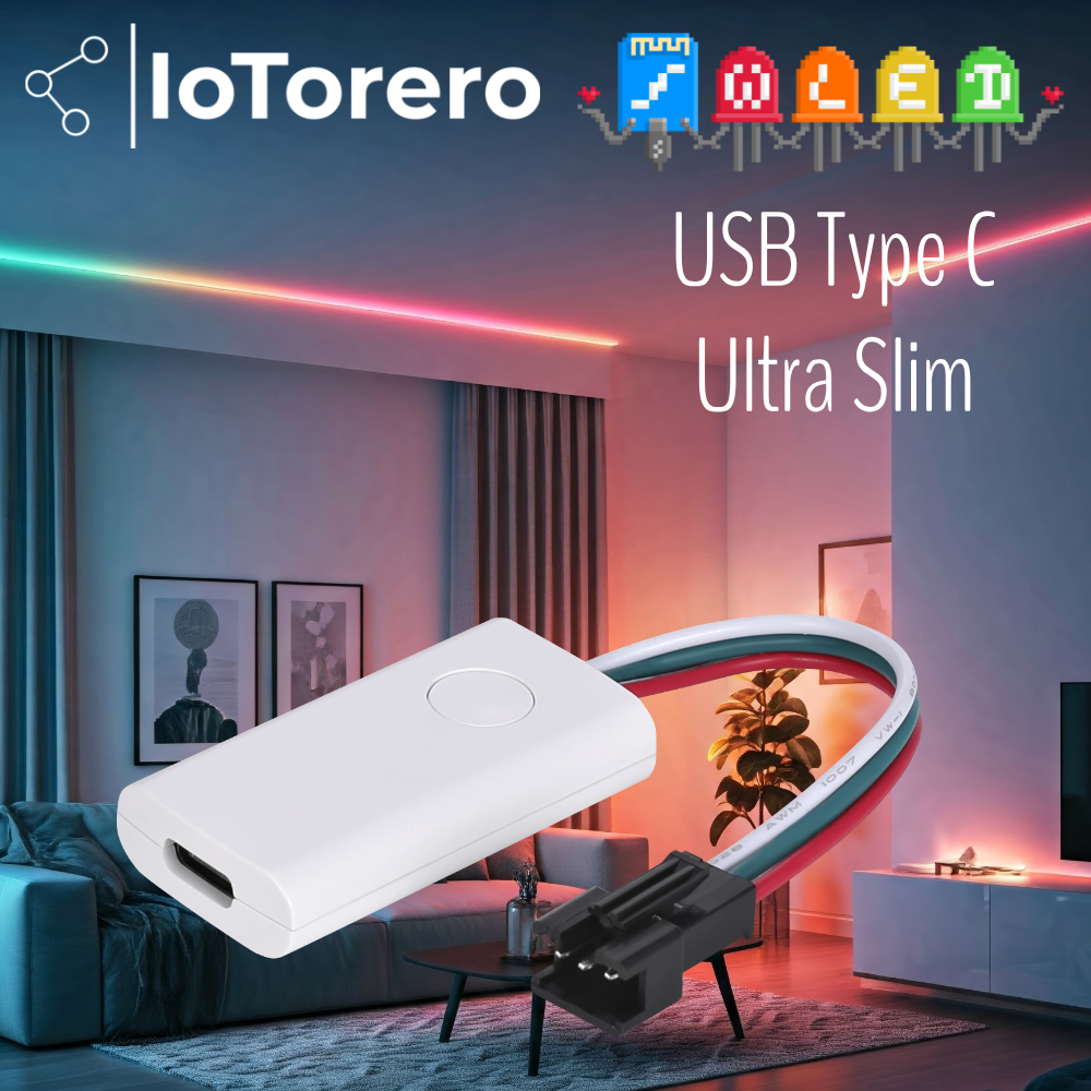Power Strip Flat - IoTorero WLED Slim Type C USB