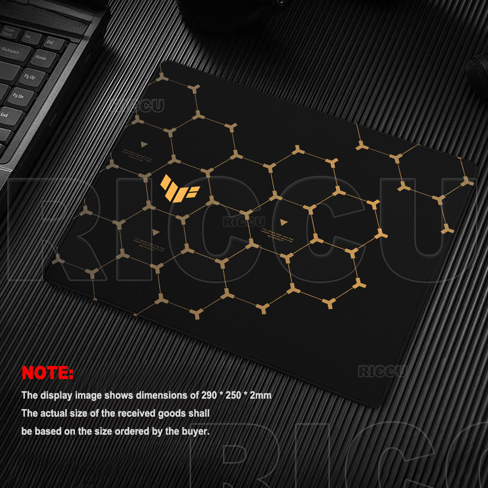 Desk Setup Accessories Aesthetic - Hexagon TUF Gaming Mouse Pad Rubber