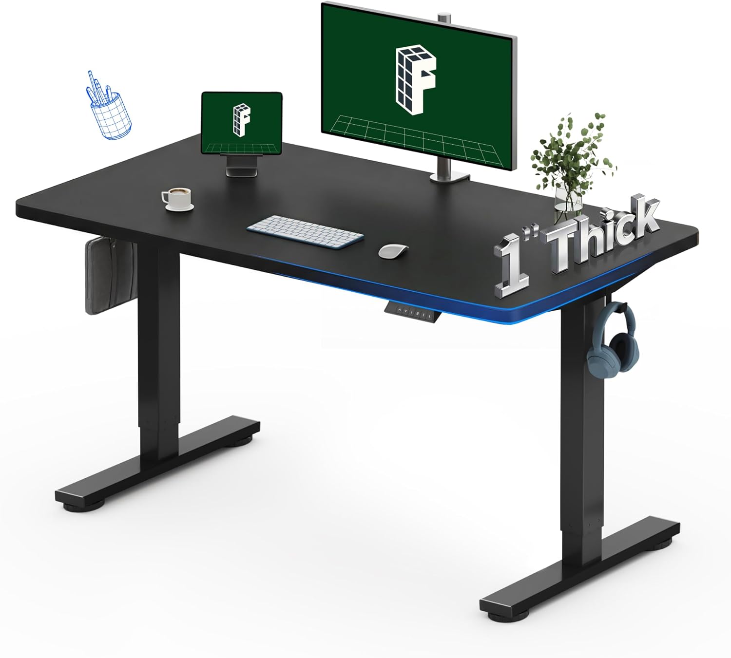 Electric Standing Desk 48 x 24 - Desk Setup One Monitor recensie en prijs