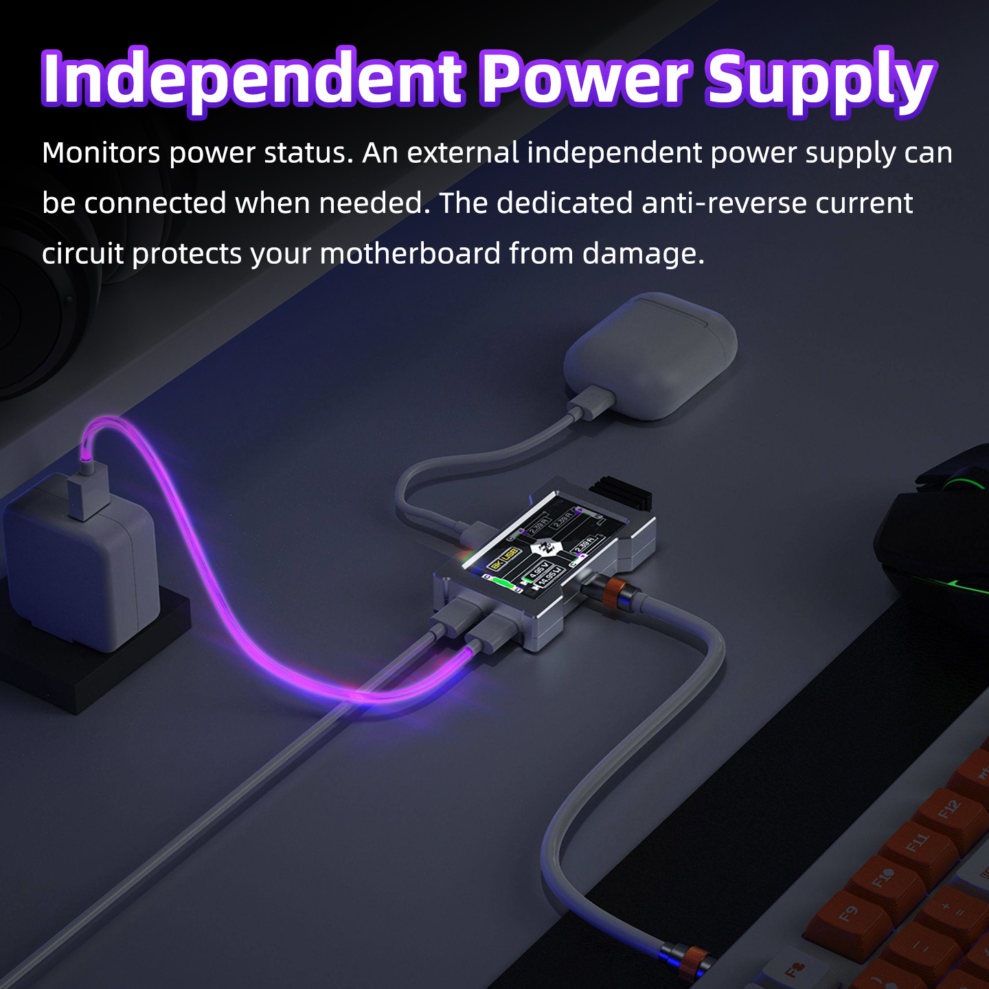 HMHUB Gaming USB Hub - 2-To-3  - Desk Setup Usb Hub recensie en prijs
