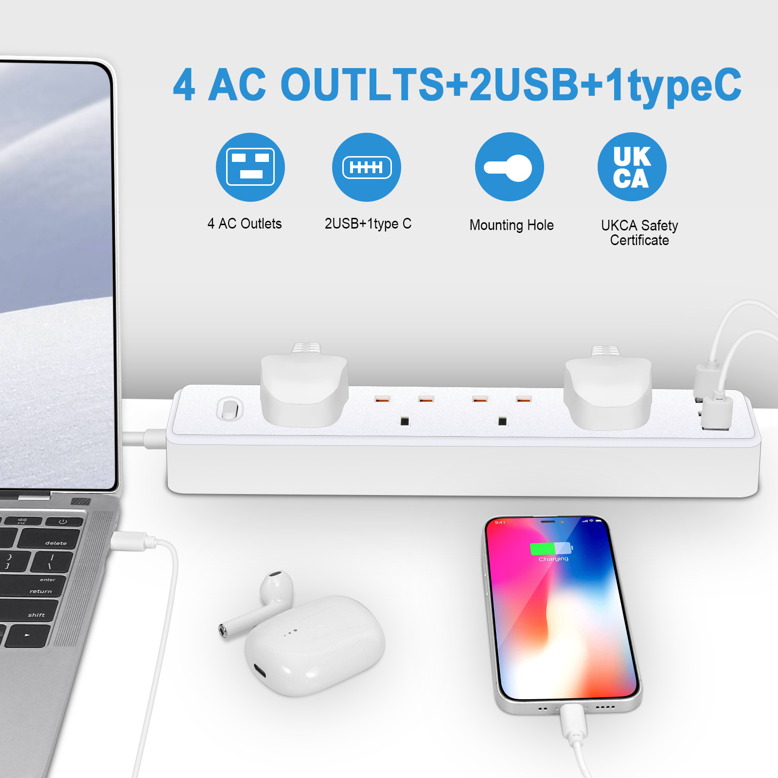 Power Strip Electric Socket UK - Power Strip Flat recensie en prijs