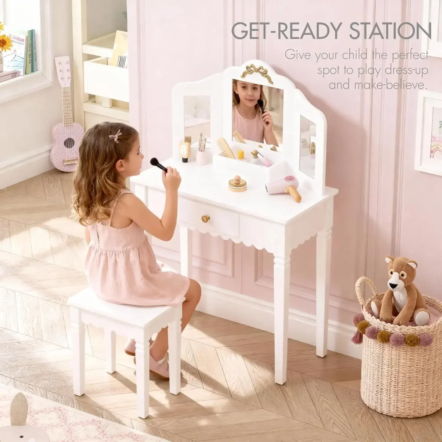 Spirich Kids Vanity Set with M - Desk Vanity Setup recensie en prijs