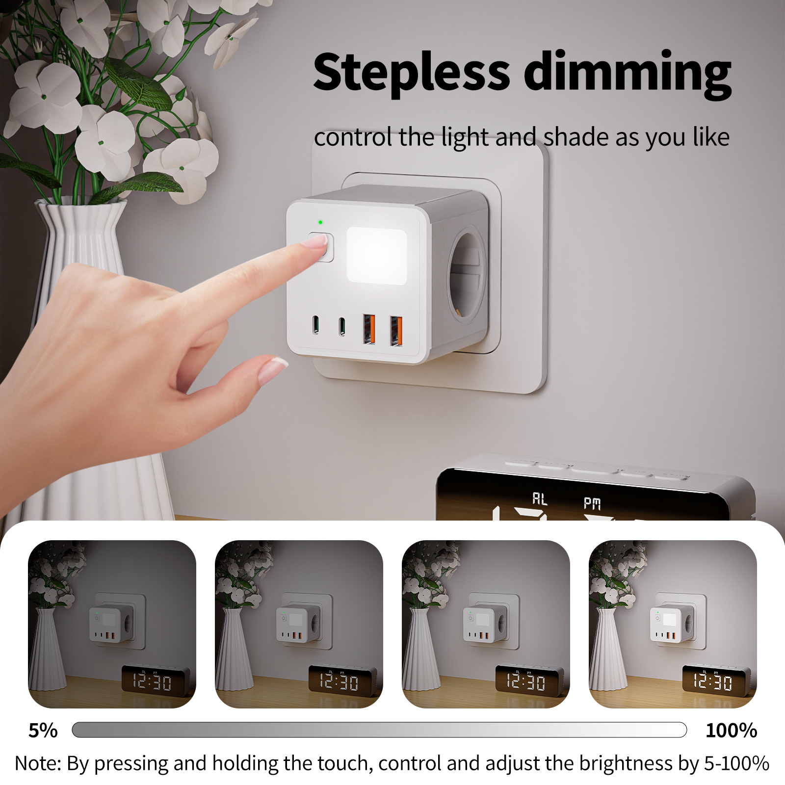 1 EU power strip, 3 AC sockets - Power Strip Flat recensie en prijs