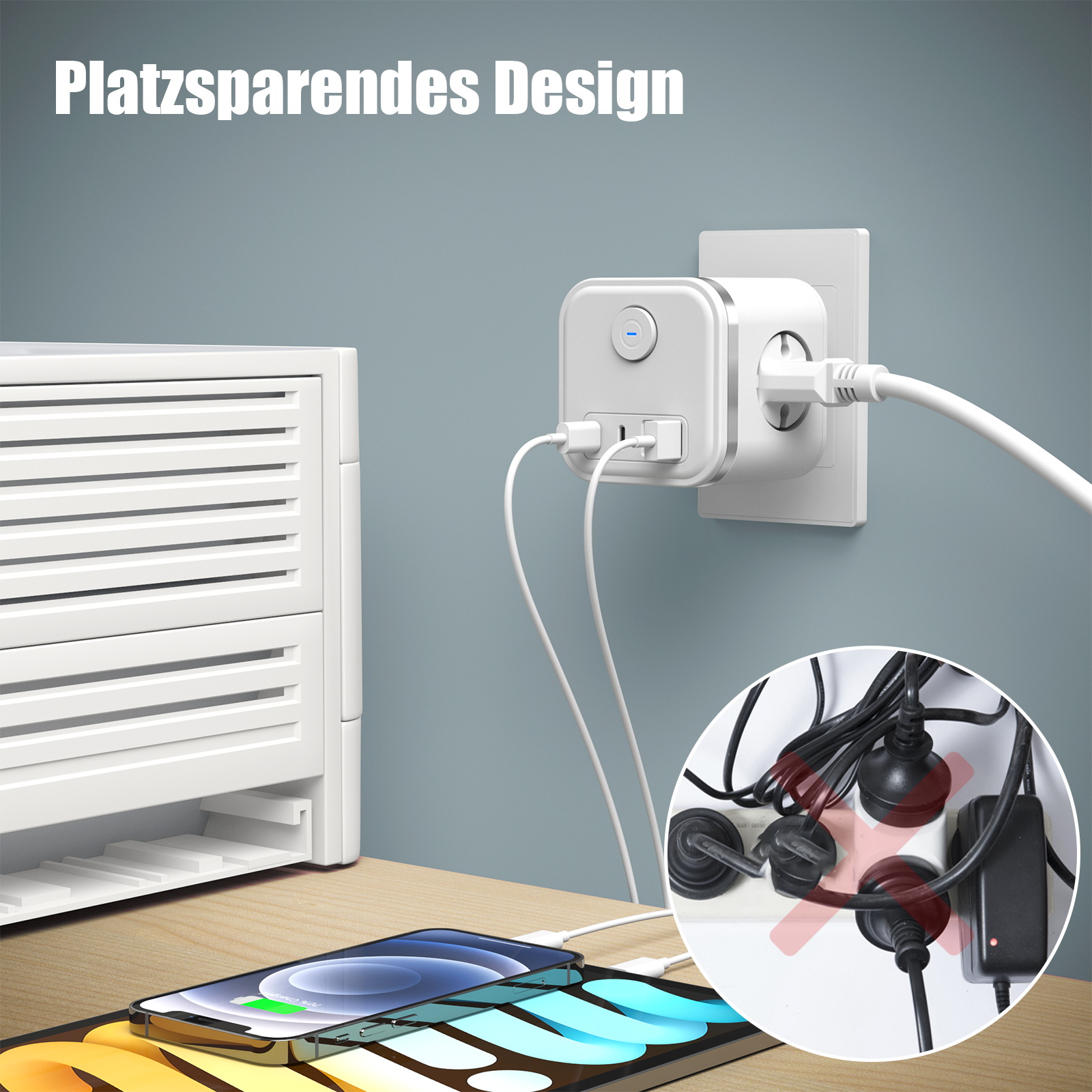 3680W Multi Plug EU Power Stri - Power Strip Flat recensie en prijs