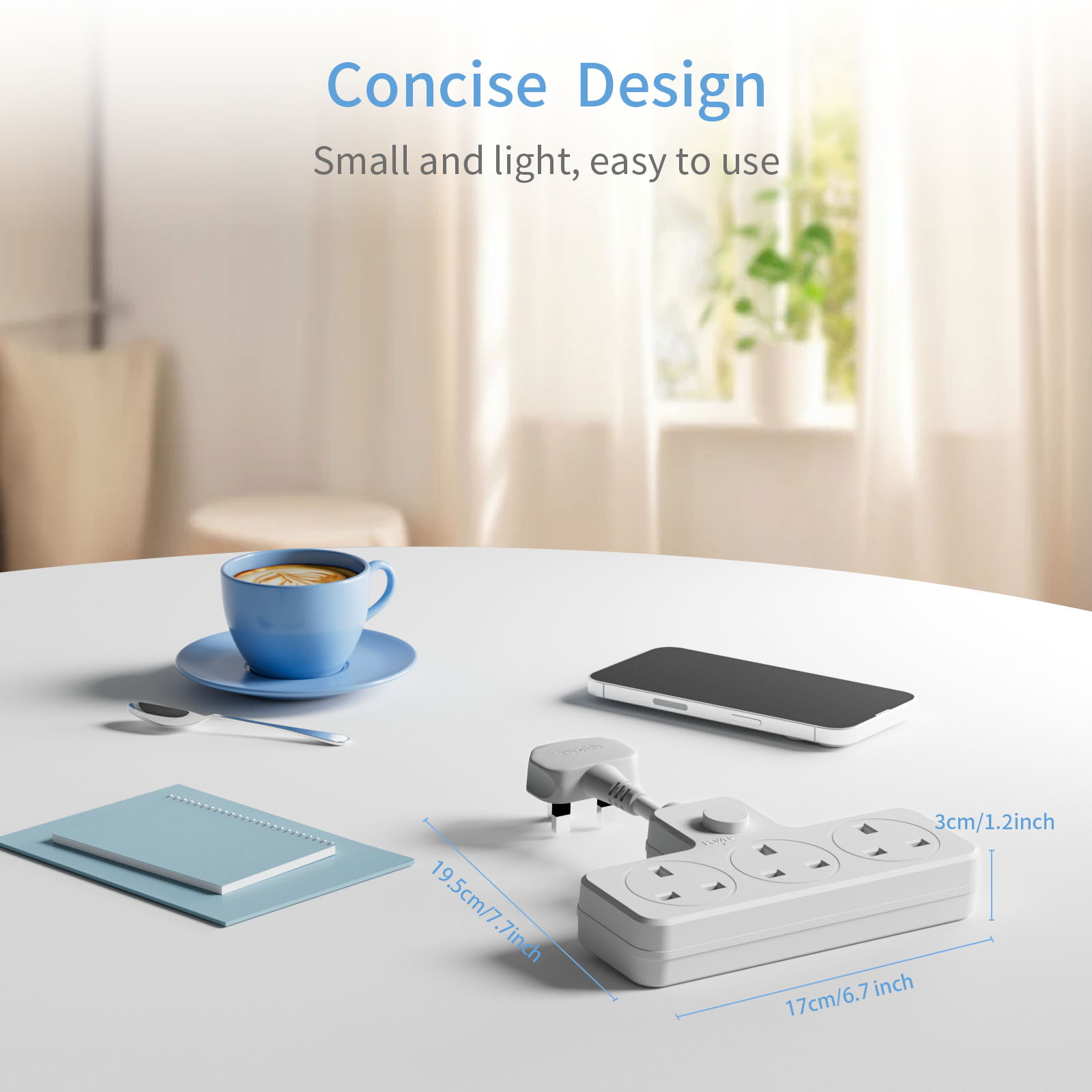 UK Power Plug Wall Outlet 13A  - Power Strip Flat recensie en prijs