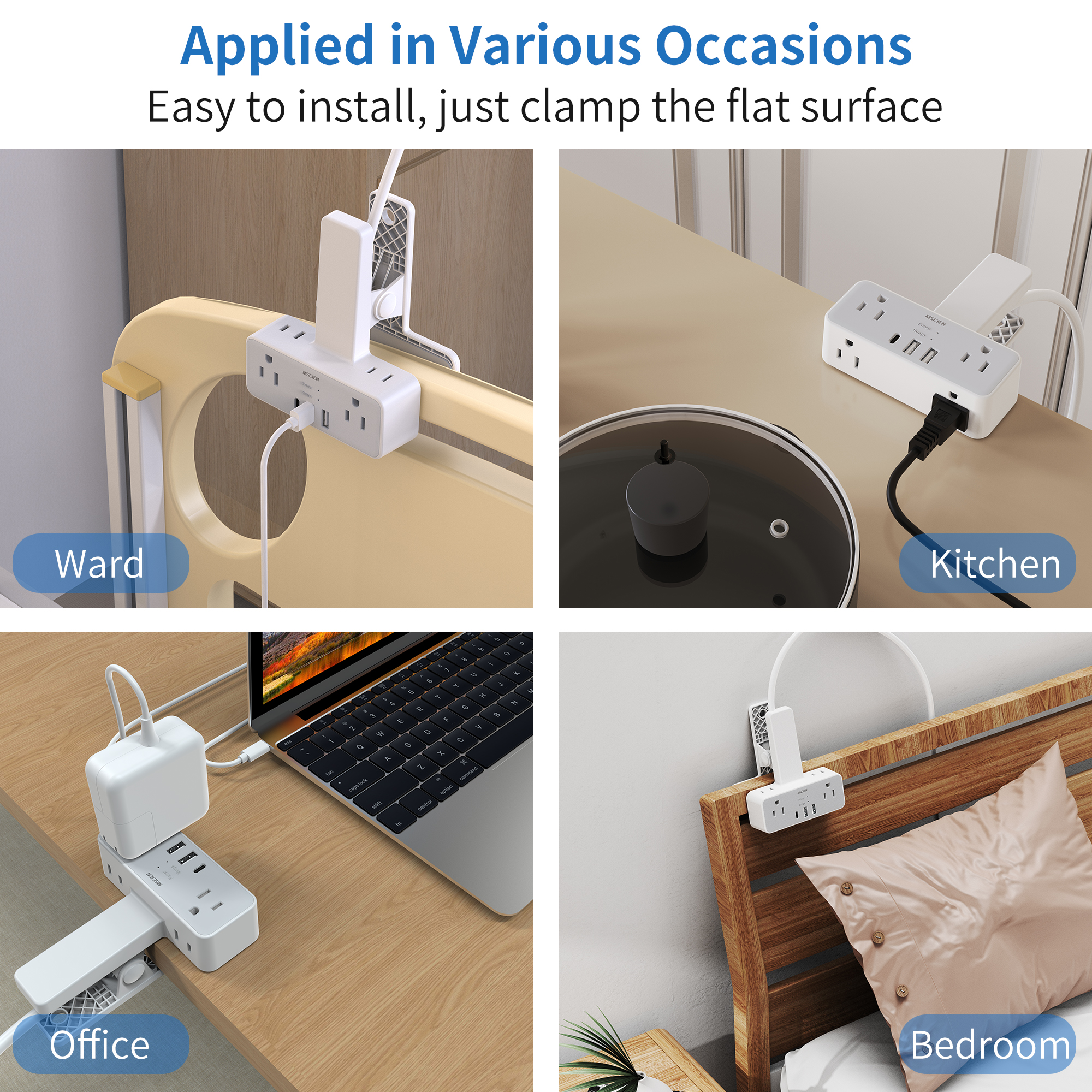 MSCIEN Power Strip Surge Prote - Power Strip Flat recensie en prijs