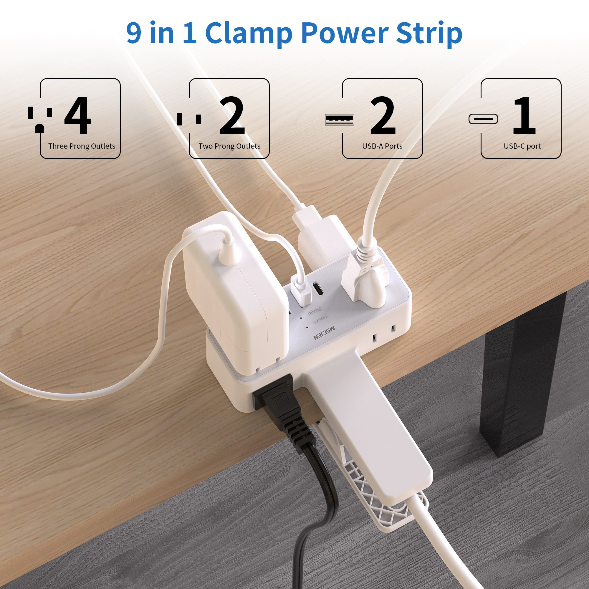MSCIEN Power Strip Surge Prote - Power Strip Flat recensie en prijs