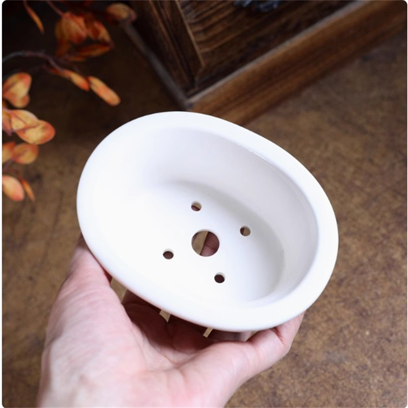 Porcelain White Oval Bonsai Po - Plant Pot Small Desk recensie en prijs