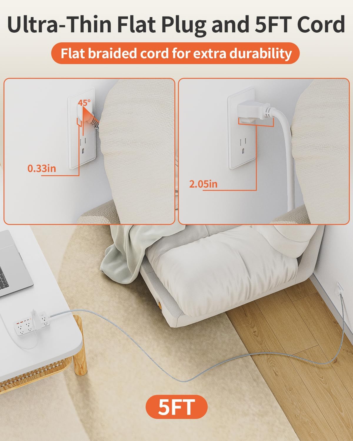 12-in-1 Power Strip with 8 Out - Power Strip Flat recensie en prijs