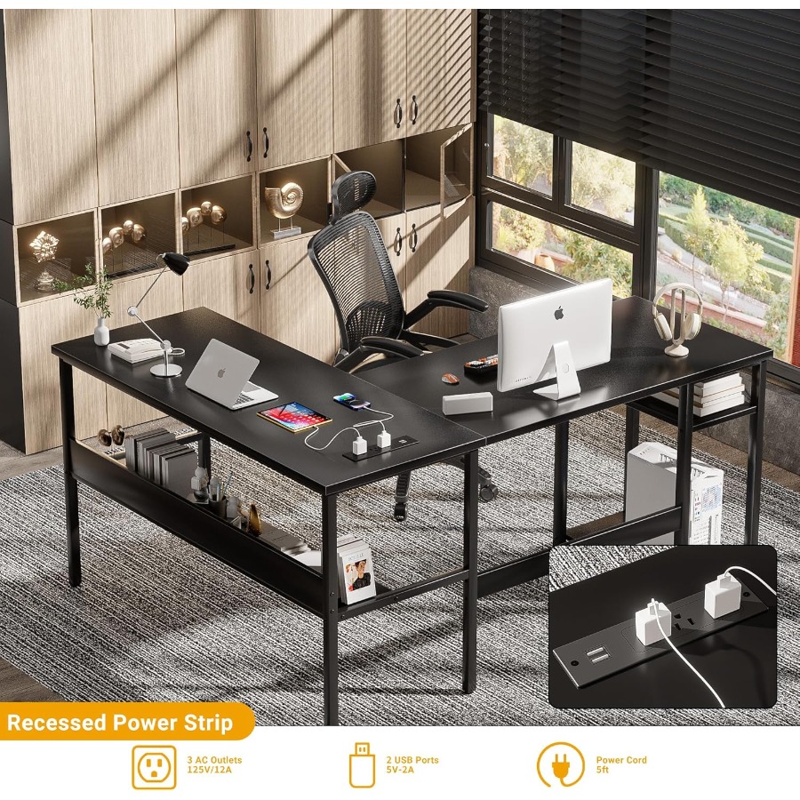 Reversible L Shaped Desk with  - L Shaped Desk Setup recensie en prijs