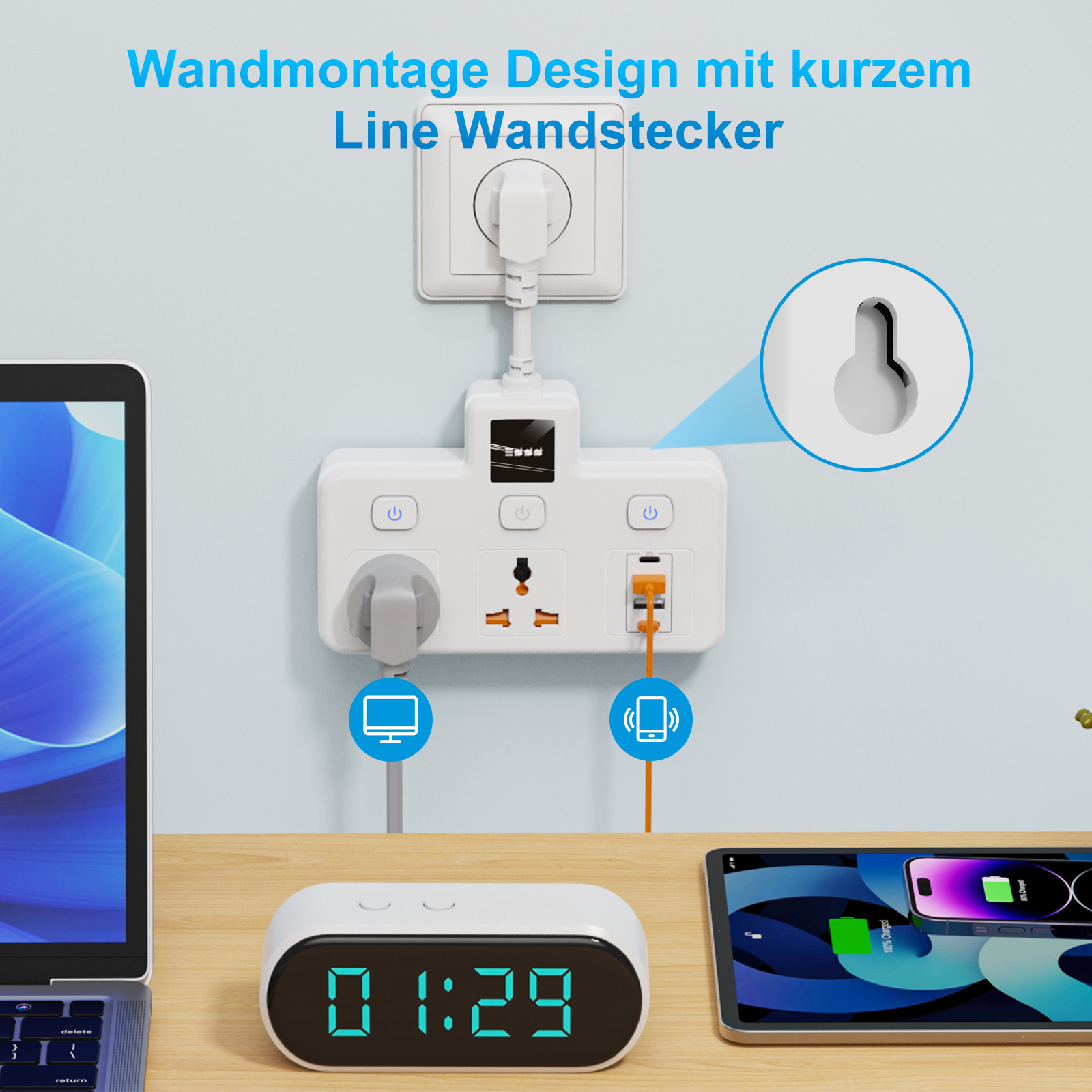 AU plug Universal Outlet Power - Power Strip Flat recensie en prijs