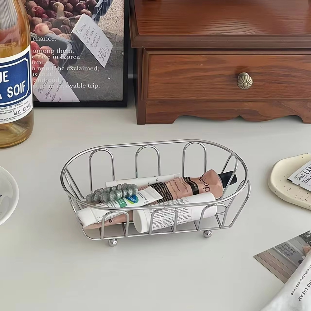 1pc Stainless Steel Storage Ba - Desk Setup Photo recensie en prijs