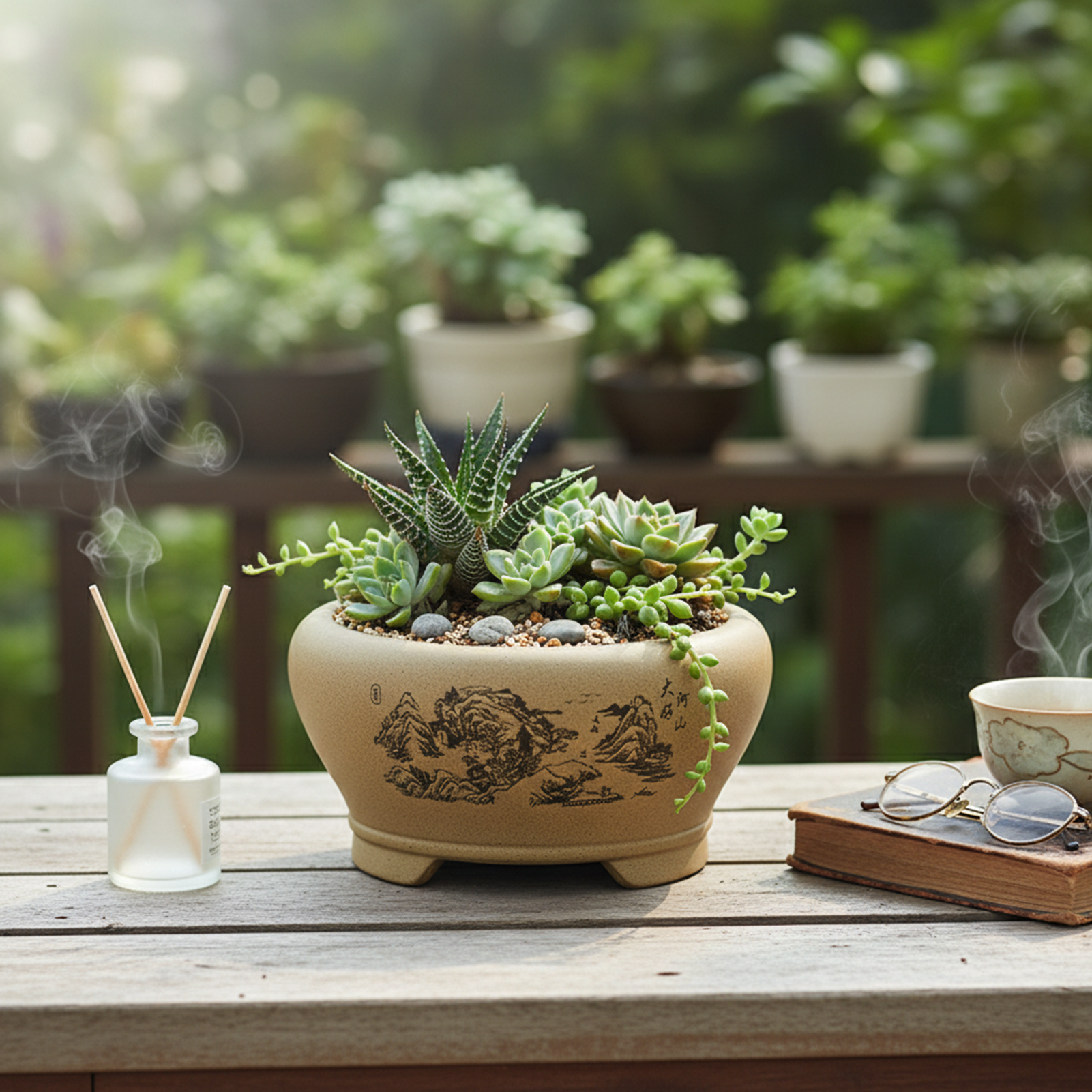 Round Sand Ceramic Planter Pot - Plant Pot Small Desk recensie en prijs