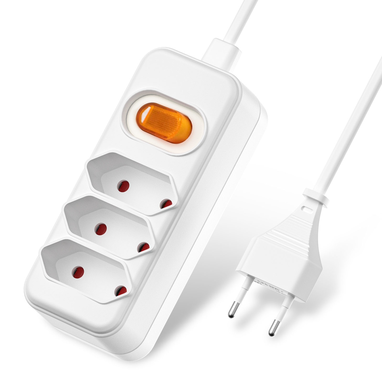 European EU 2 Prong Power Sock - Power Strip Flat recensie en prijs