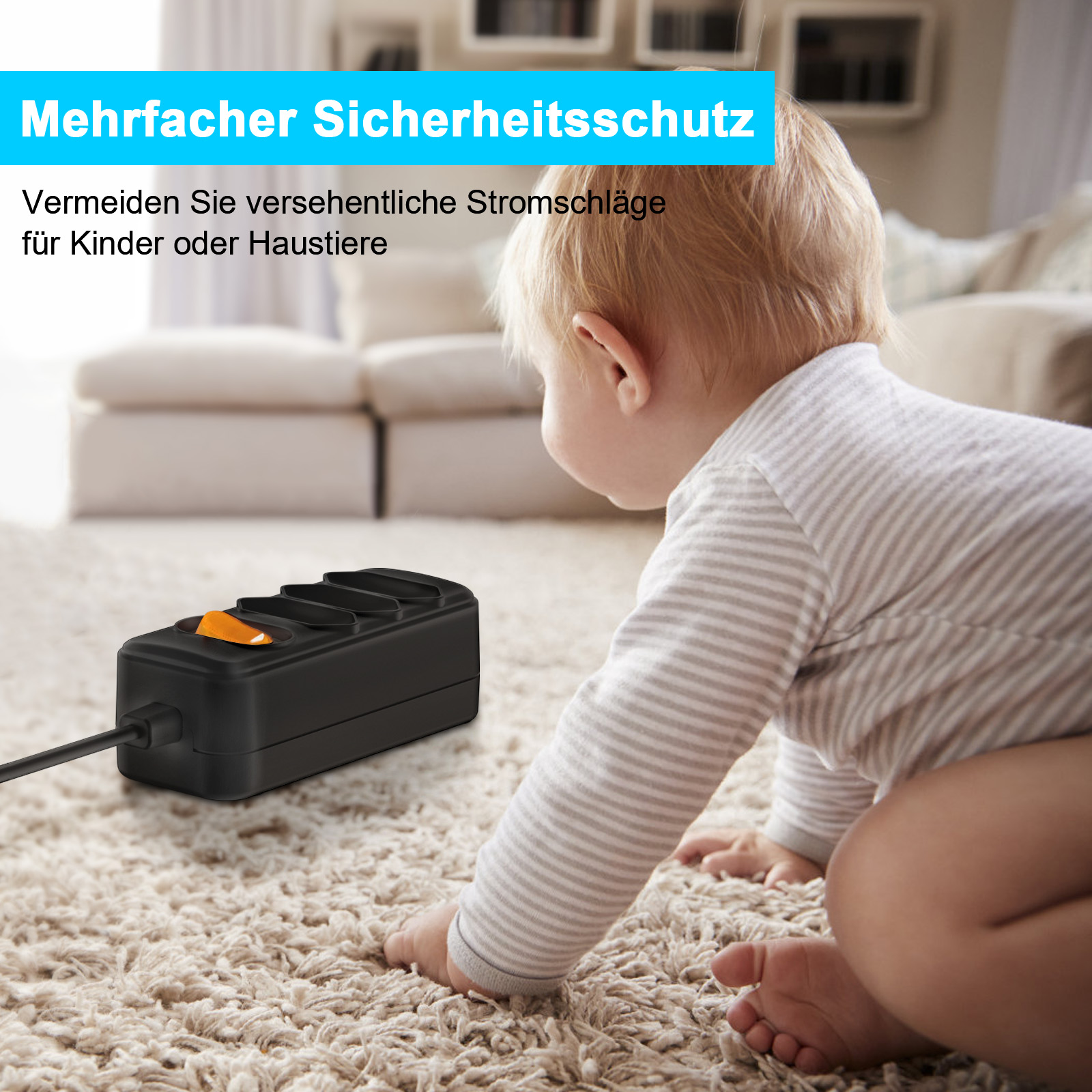 European EU 2 Prong Power Sock - Power Strip Flat recensie en prijs