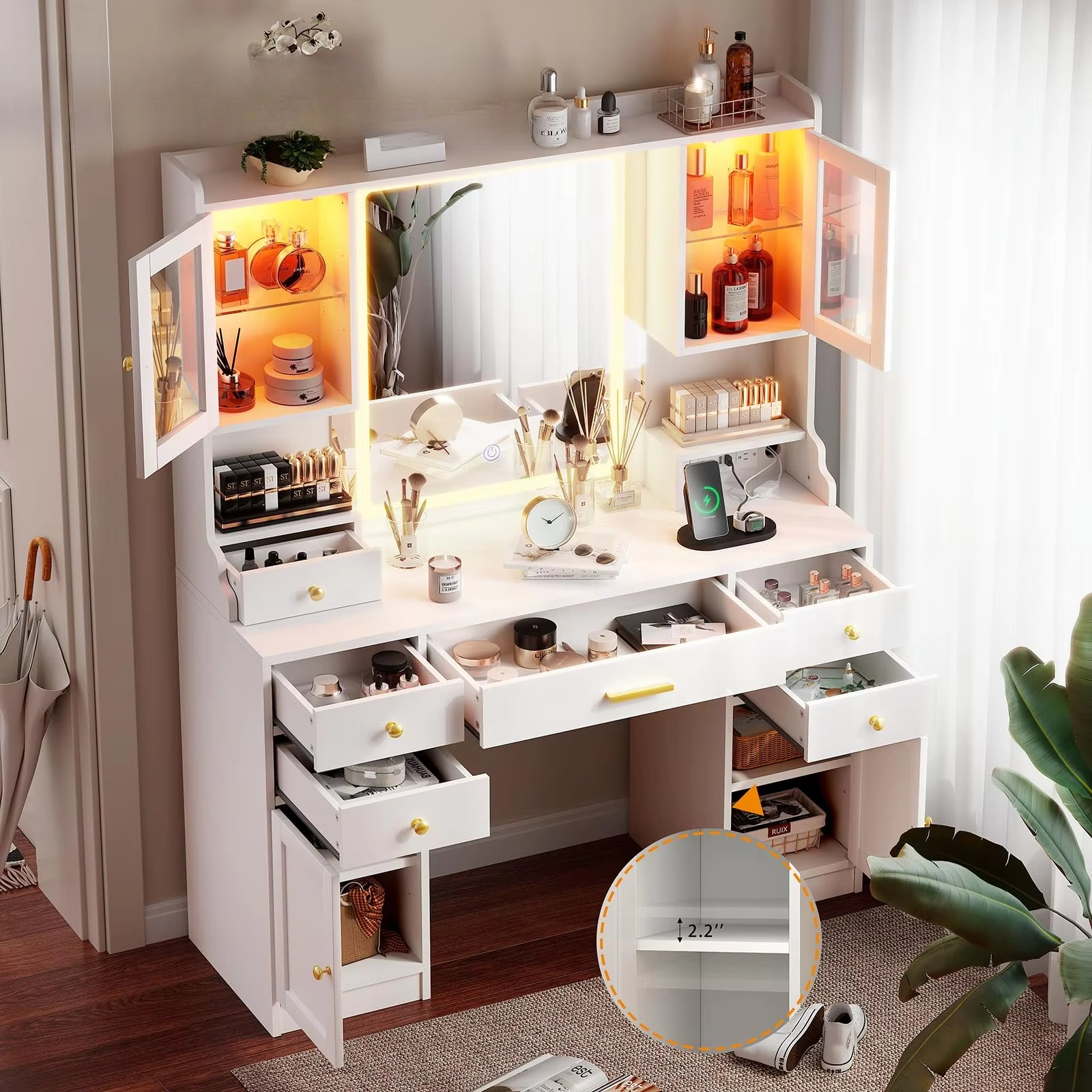 #Large Multi Storage Drawers M - Desk Vanity Setup recensie en prijs