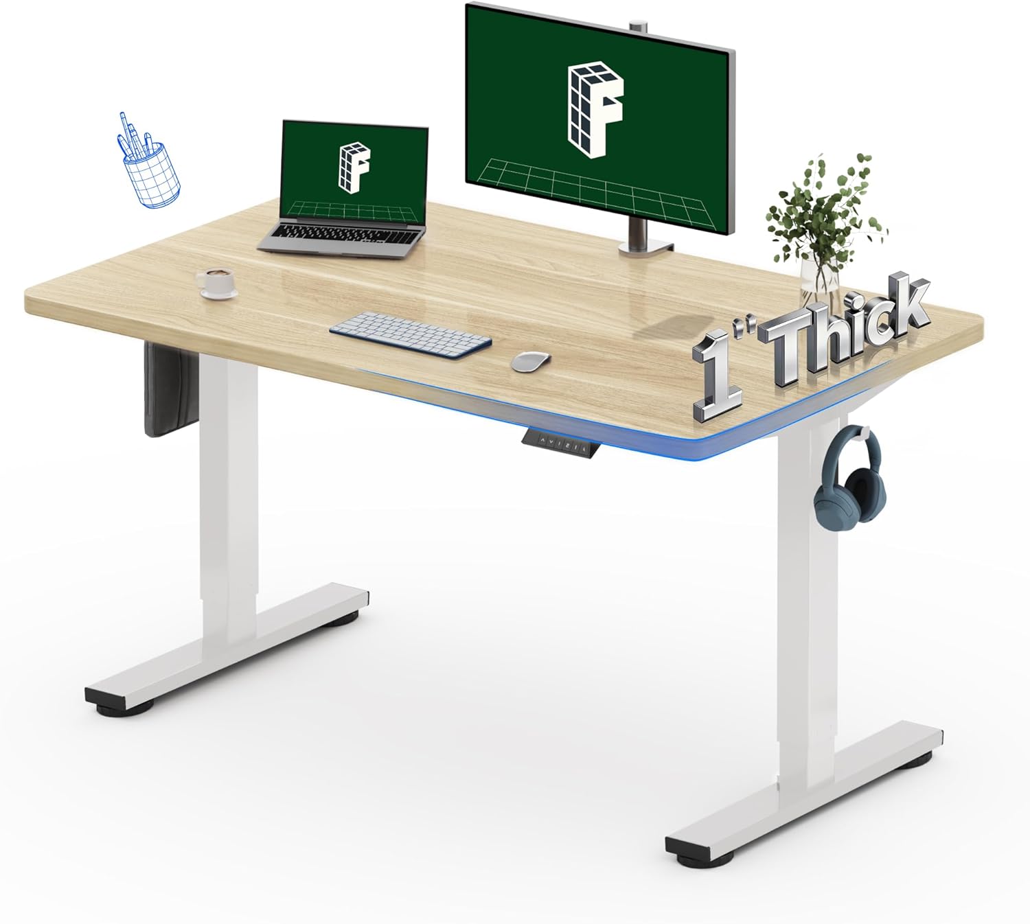Electric Standing Desk 48x30 I - Desk Setup One Monitor recensie en prijs