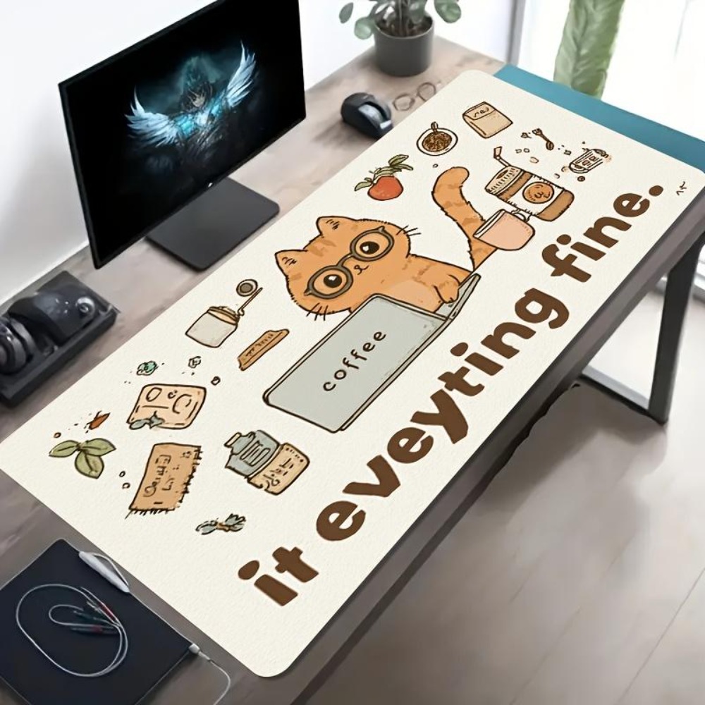 Hand-drawn patterns, an orange - Desk Setup Art recensie en prijs