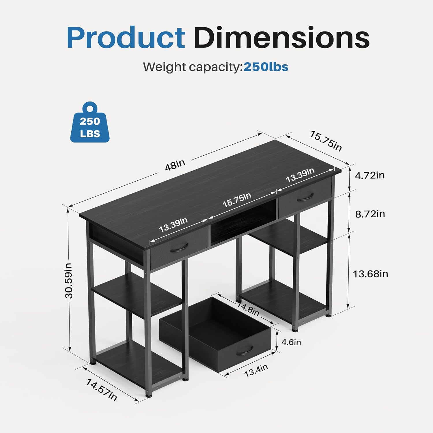 48-Inch Computer Desk with Fab - Desk Setup Small Room recensie en prijs