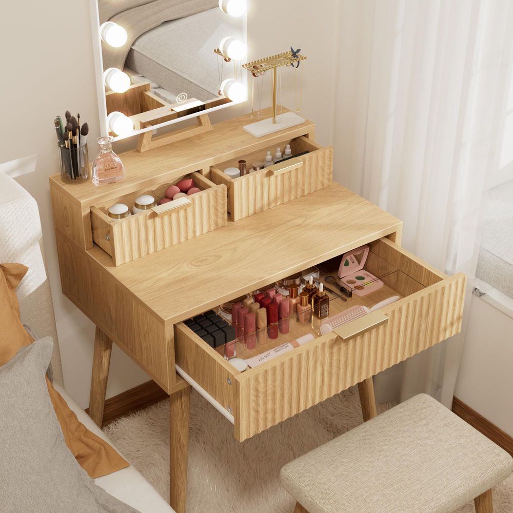 Small Vanity Desk with Hollywo - Desk Vanity Setup recensie en prijs