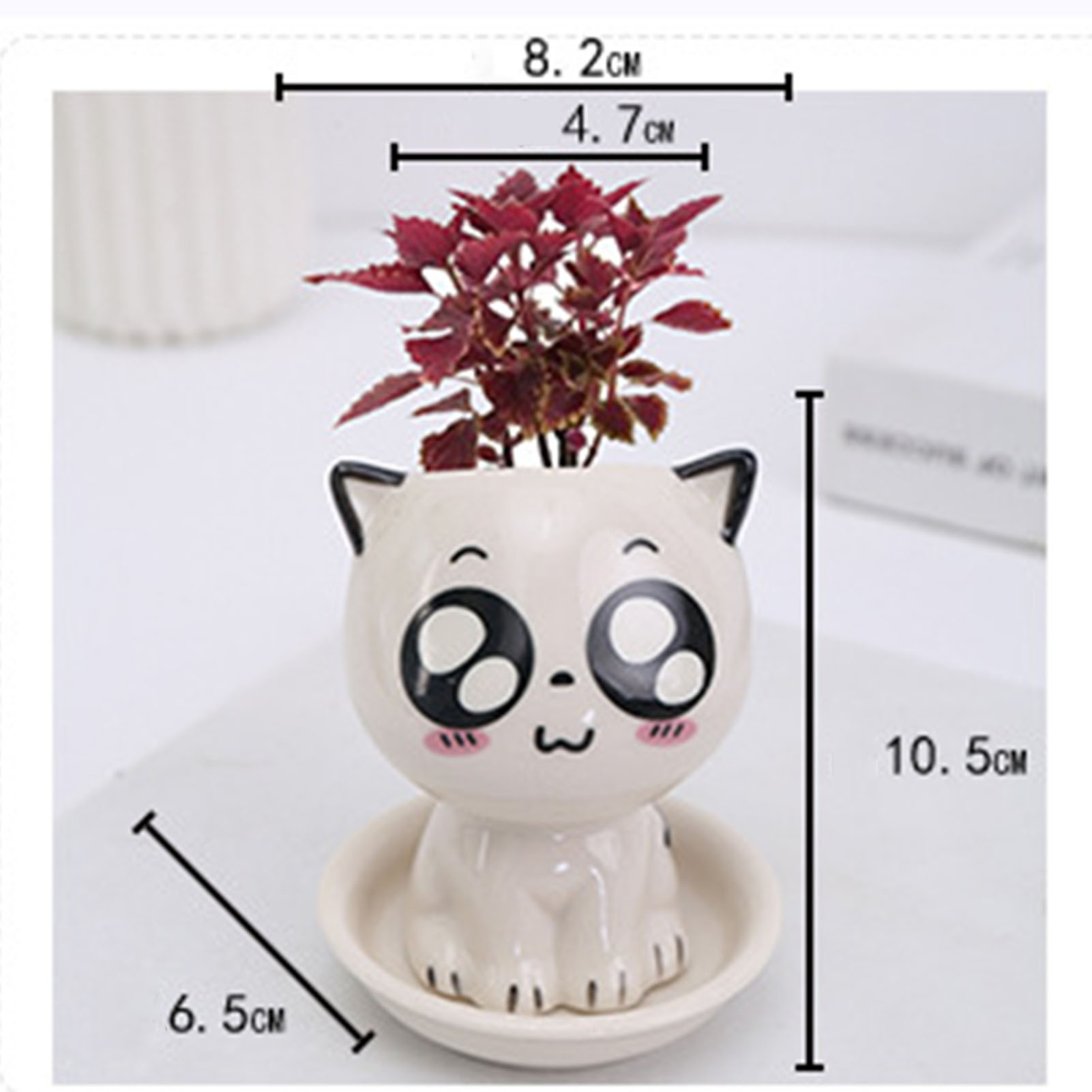 Cat Shaped Ceramic Flowerpot C - Plant Pot Small Desk recensie en prijs