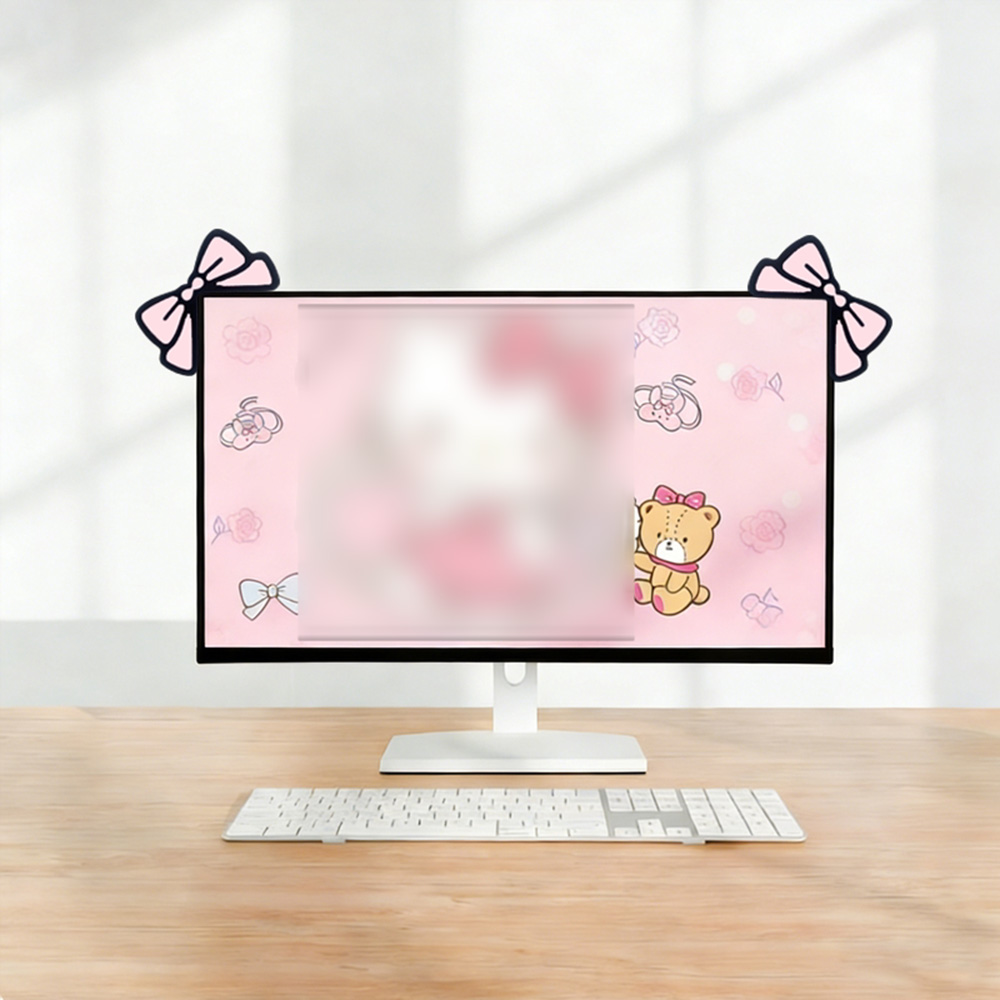 Cute Pink Bow Monitor Decor Ka - Desk Setup Accessories Aesthetic recensie en prijs