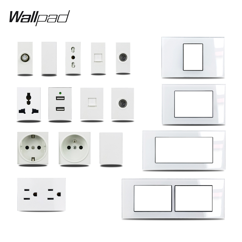 US Italy Type DIY White Glass  - Power Strip Flat recensie en prijs