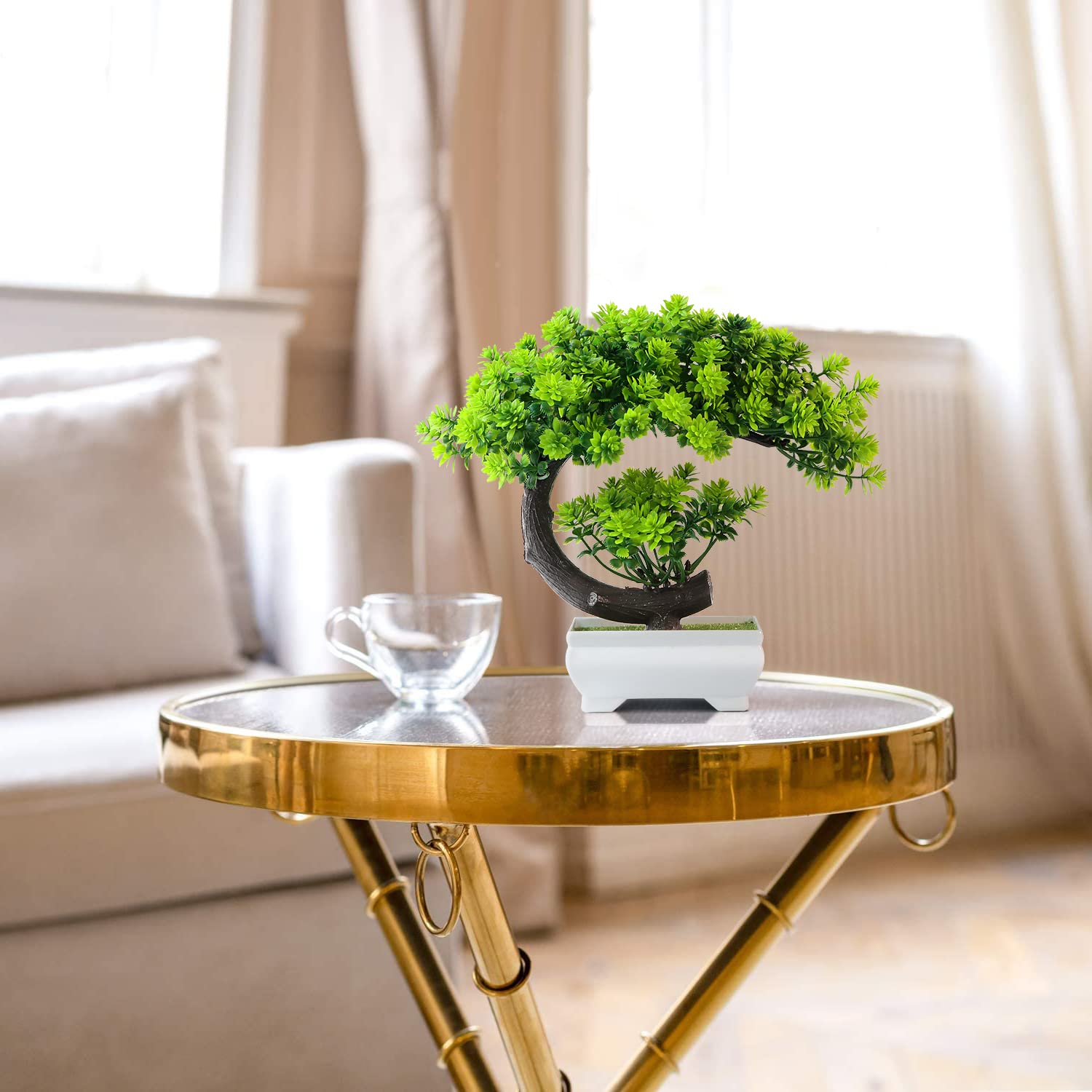 Uflower Small Artificial Plant - Plant Pot Small Desk recensie en prijs