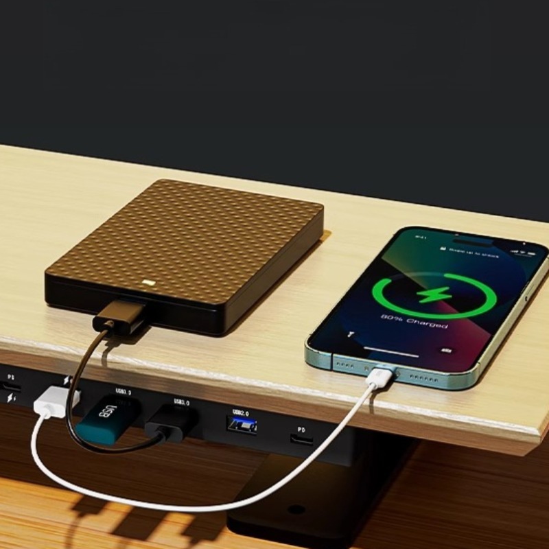 Solid Wood Gaming Desk Top wit - Desk Setup Usb Hub recensie en prijs