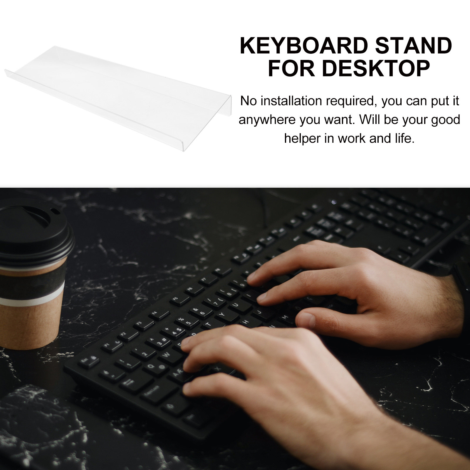 Acrylic Keyboard Stand for Des - Desk Setup Accessories Aesthetic recensie en prijs