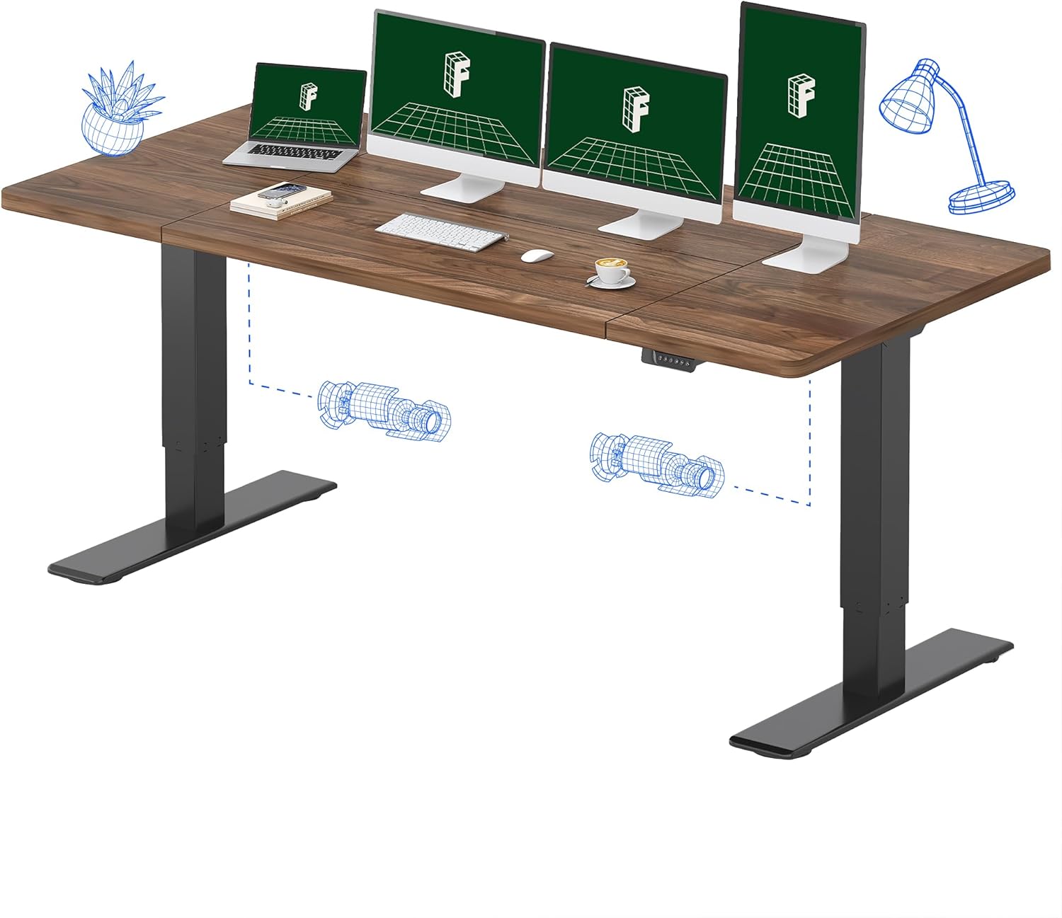 Electric Standing Desk with Du - L Shaped Desk Setup recensie en prijs