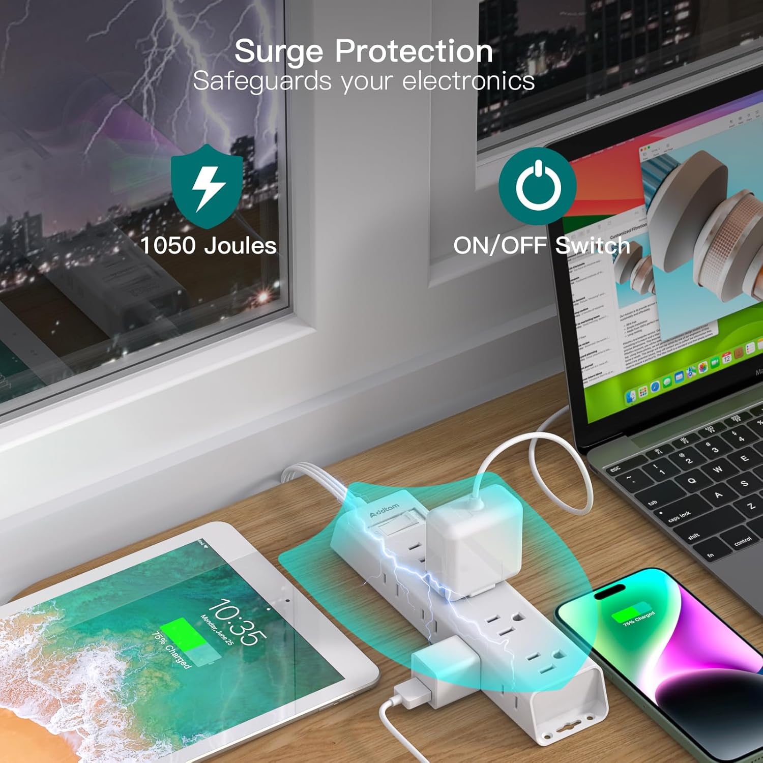 12 Outlet Flat Plug Power Stri - Power Strip Flat recensie en prijs