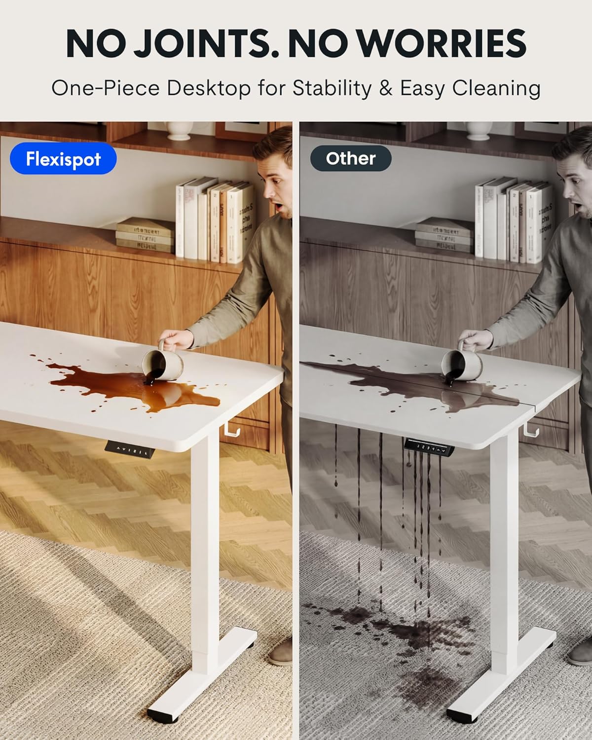 EN1 One-Piece Standing Desk, 4 - Desk Setup One Monitor recensie en prijs