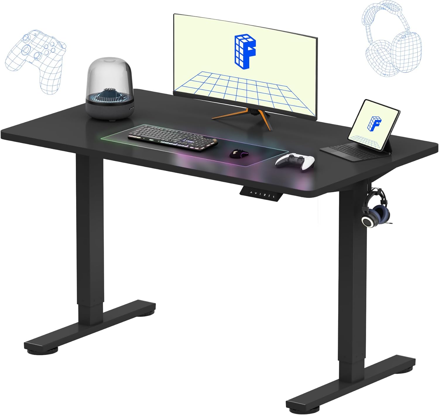 Electric Height Adjustable Sta - Desk Setup One Monitor recensie en prijs