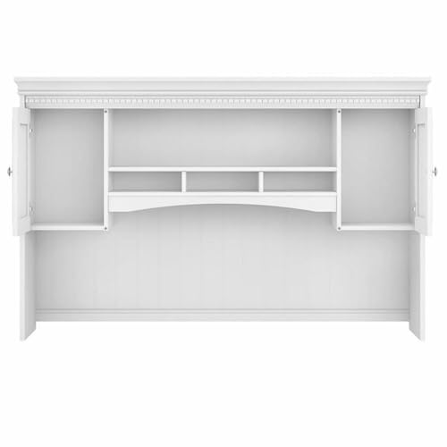 White 60-Inch Hutch With Latti - L Shaped Desk Setup recensie en prijs