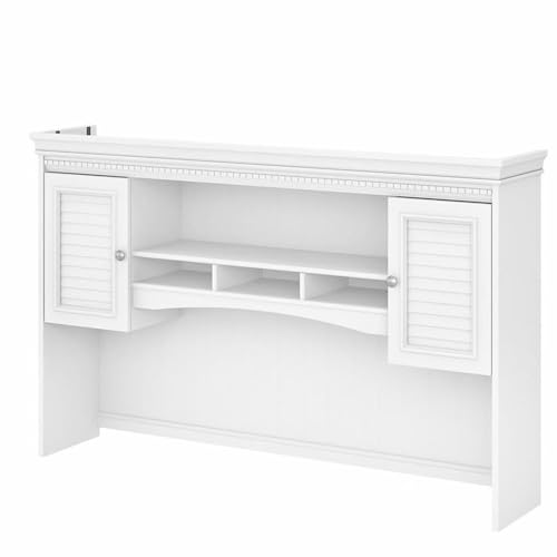 White 60-Inch Hutch With Latti - L Shaped Desk Setup recensie en prijs