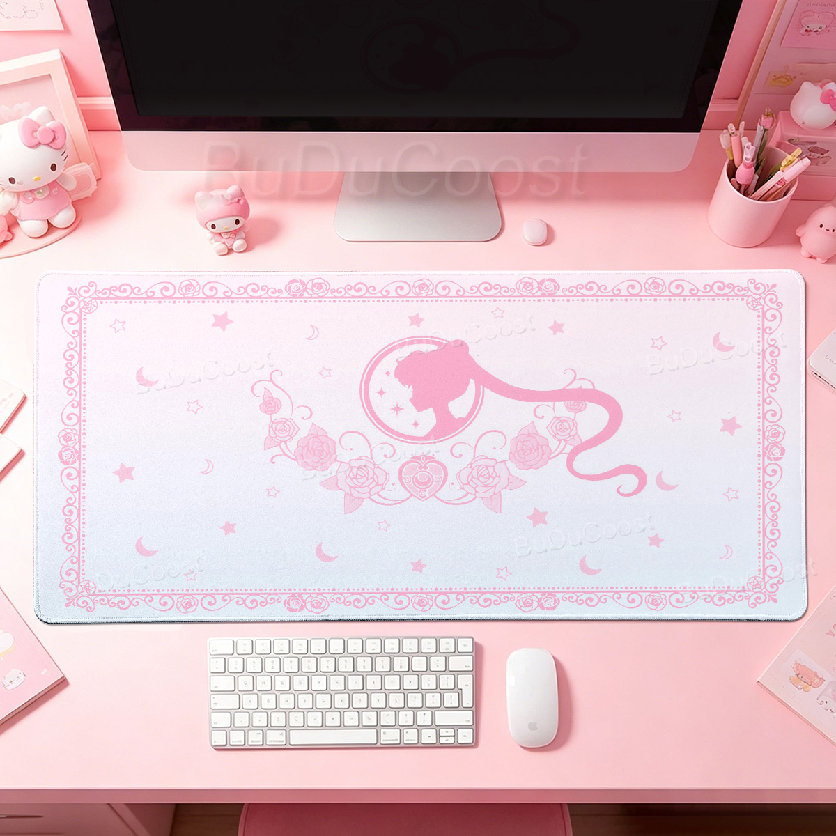 Kawaii Anime Girls Pink Mouse  - Desk Setup Accessories Aesthetic recensie en prijs