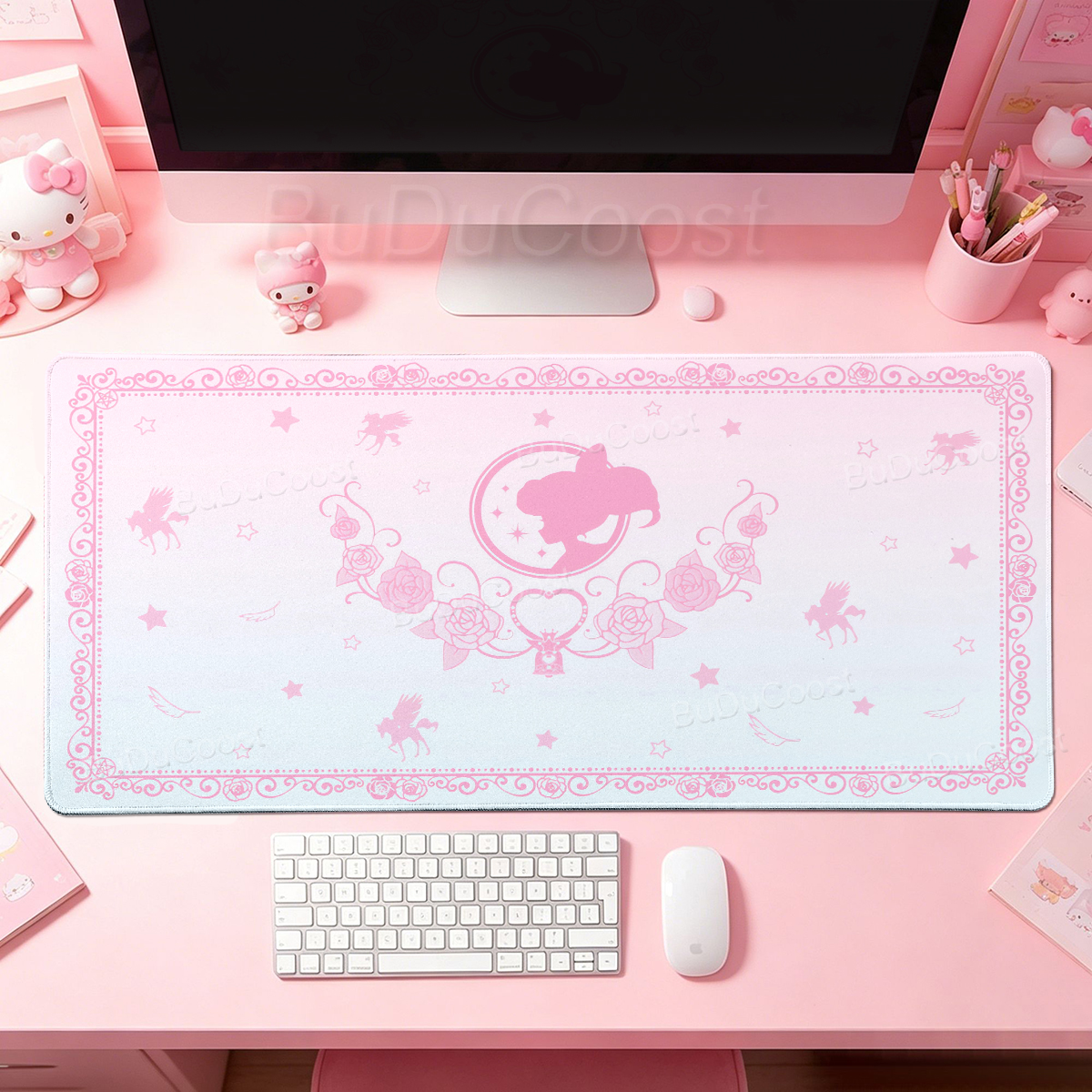 Kawaii Anime Girls Pink Mouse  - Desk Setup Accessories Aesthetic recensie en prijs