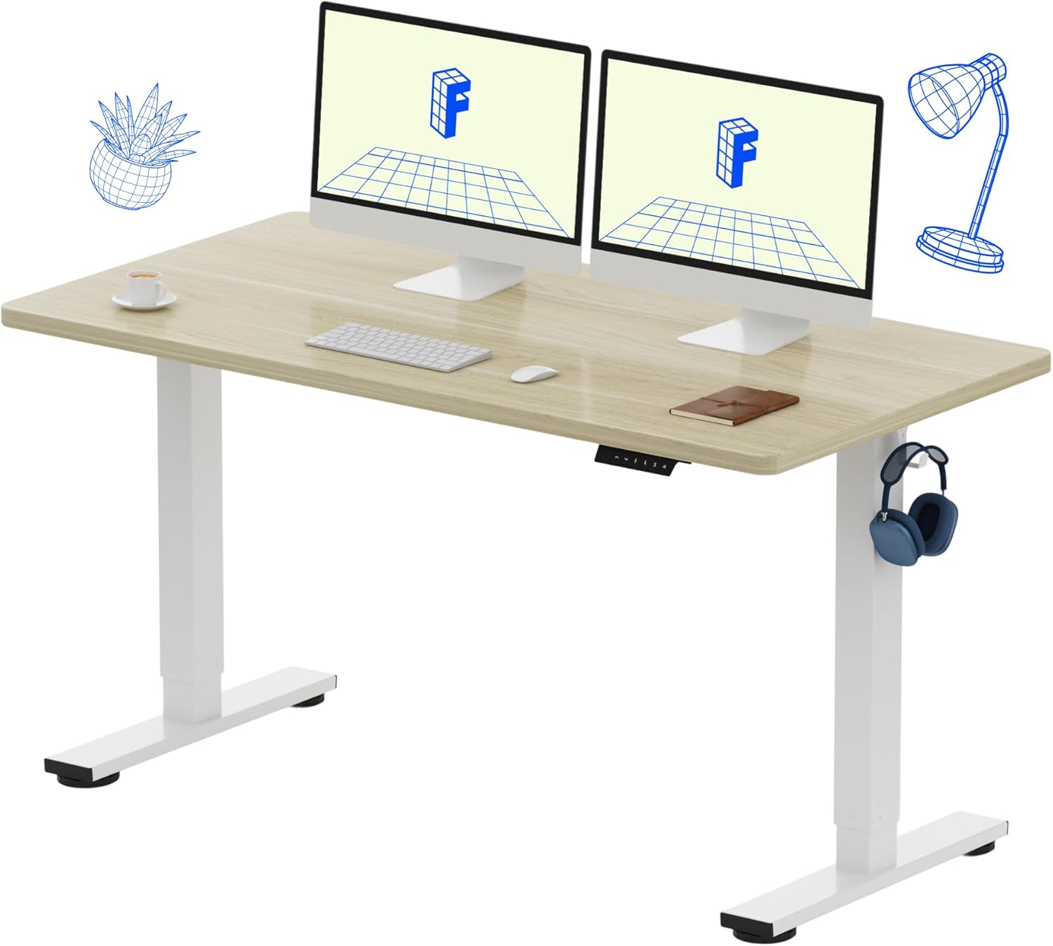 Electric Height Adjustable Sta - Desk Setup One Monitor recensie en prijs