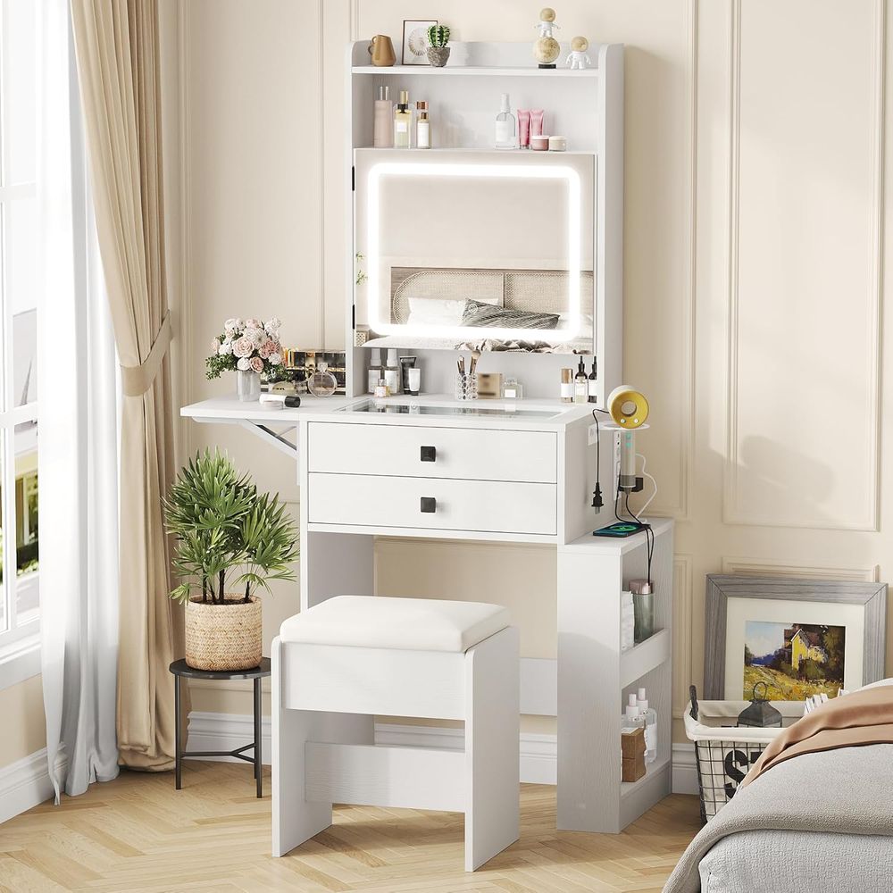 Vabches Small Makeup Vanity De - Desk Vanity Setup recensie en prijs