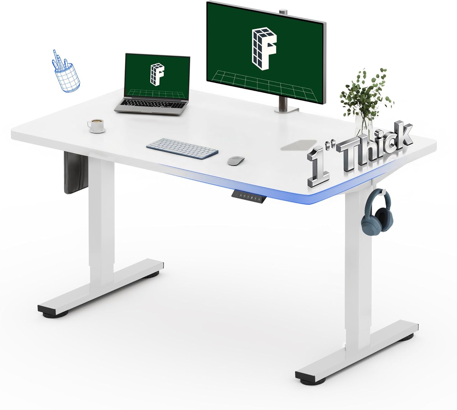 Electric Standing Desk 48 x 30 - Desk Setup One Monitor recensie en prijs