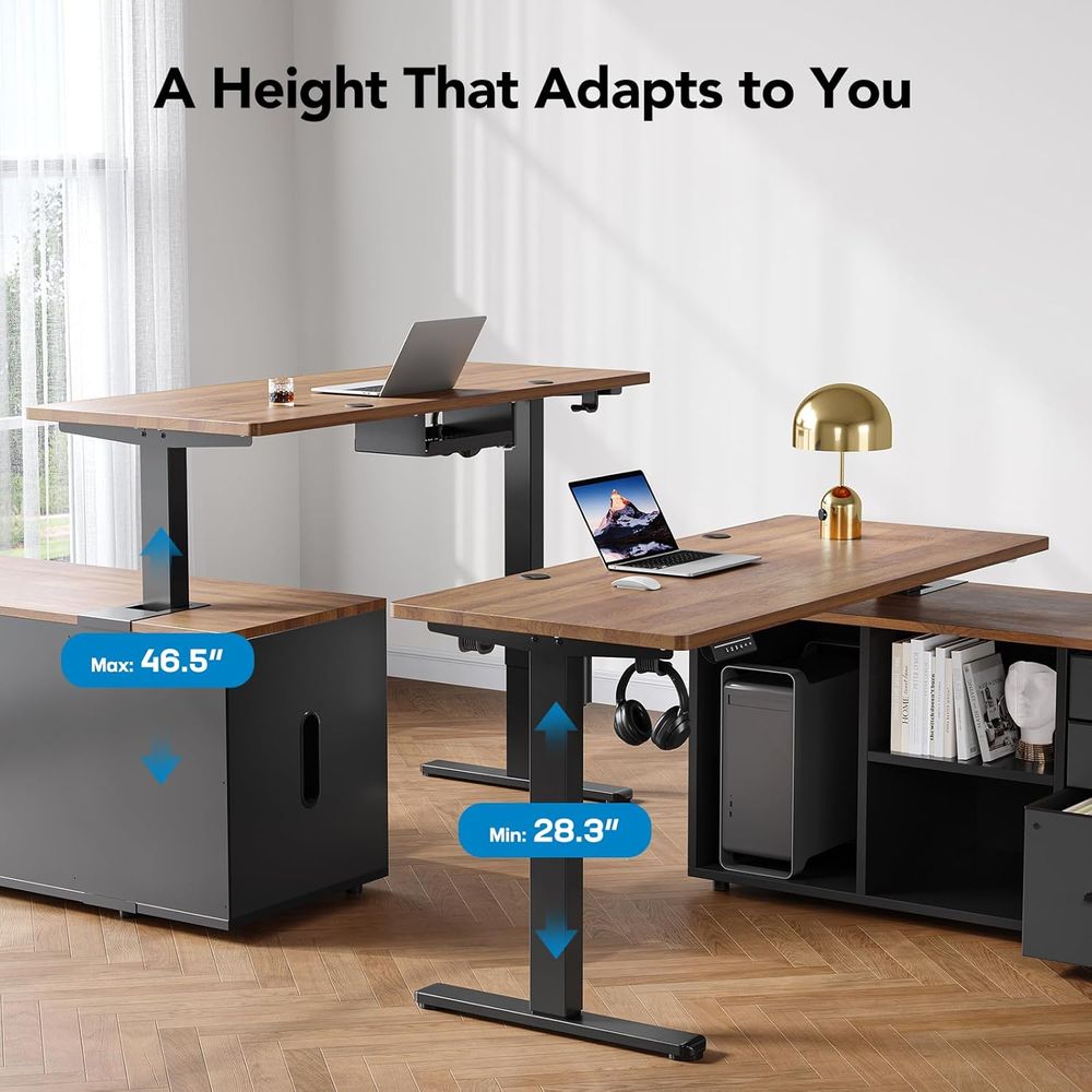 55 Inch L Shaped Standing Desk - L Shaped Desk Setup recensie en prijs