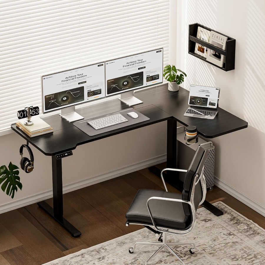 59 Inch L Shaped Adjustable He - L Shaped Desk Setup recensie en prijs