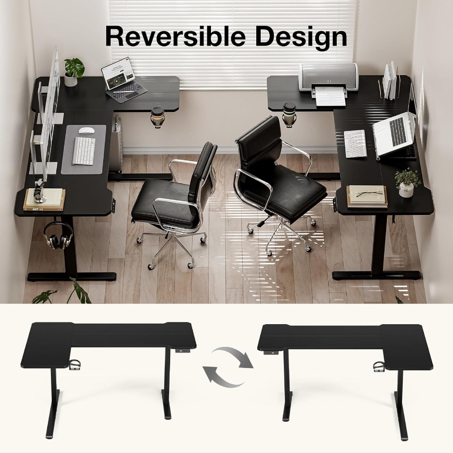 59 Inch L Shaped Adjustable He - L Shaped Desk Setup recensie en prijs
