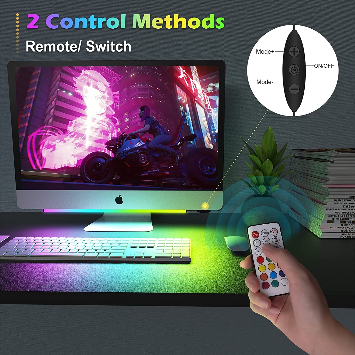 Under Monitor Light Bar RGB Dr - Desk Room Setup recensie en prijs