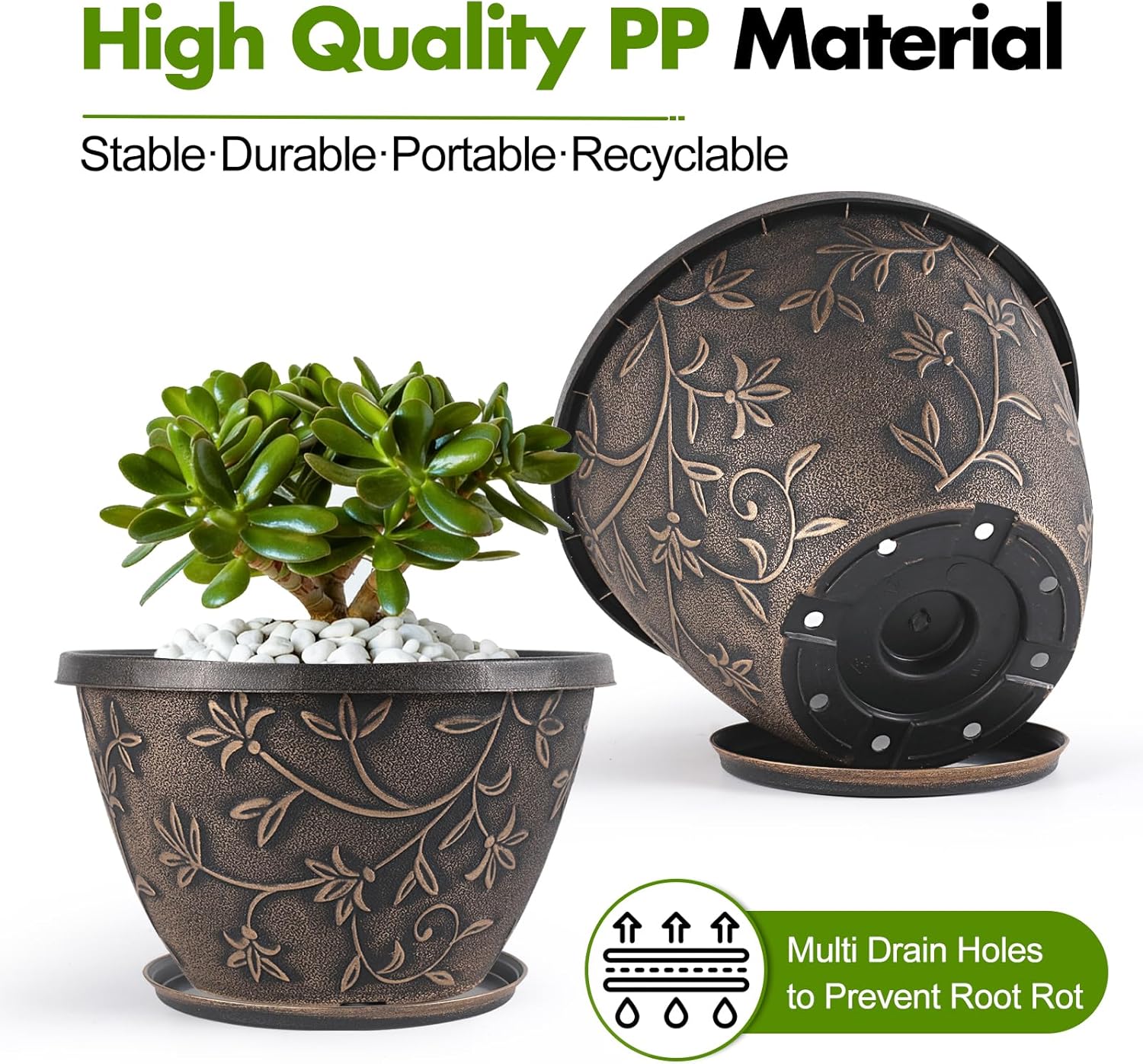 8 Inch Plant Pots with Drainag - Plant Pot Small Desk recensie en prijs