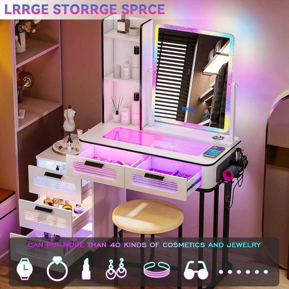 Makeup Vanity Desk with WirelC - Desk Vanity Setup recensie en prijs